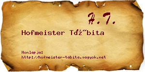 Hofmeister Tábita névjegykártya
